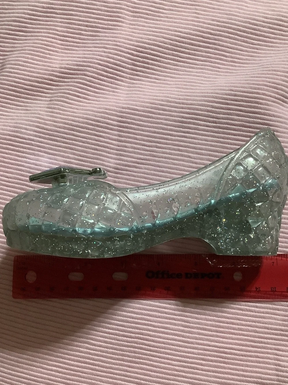 Disney Clear Jelly Flats with Blue, Pink and Purple Gem Accents
